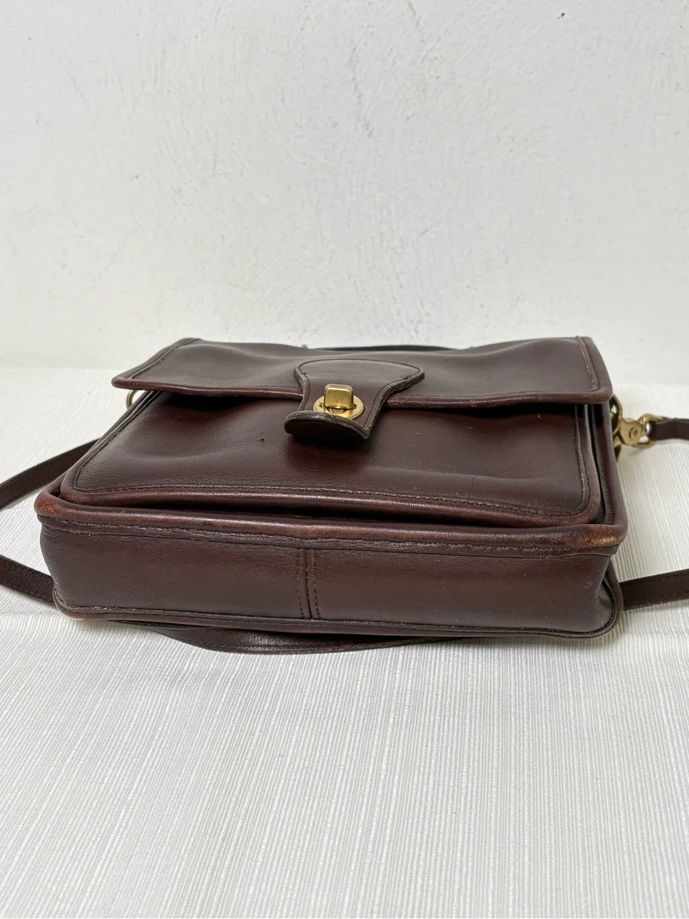 COACH 5130 Vintage 1996 USA Station Bag Mahagony Brown Leather Crossbody Purse